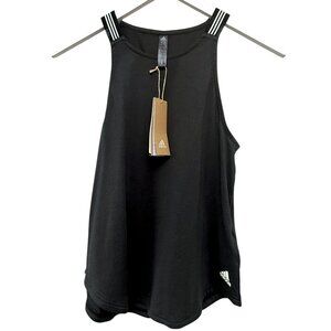 ADIDAS Tank Top Womens Small Black Aeroready Athletic Training Workout NWT
